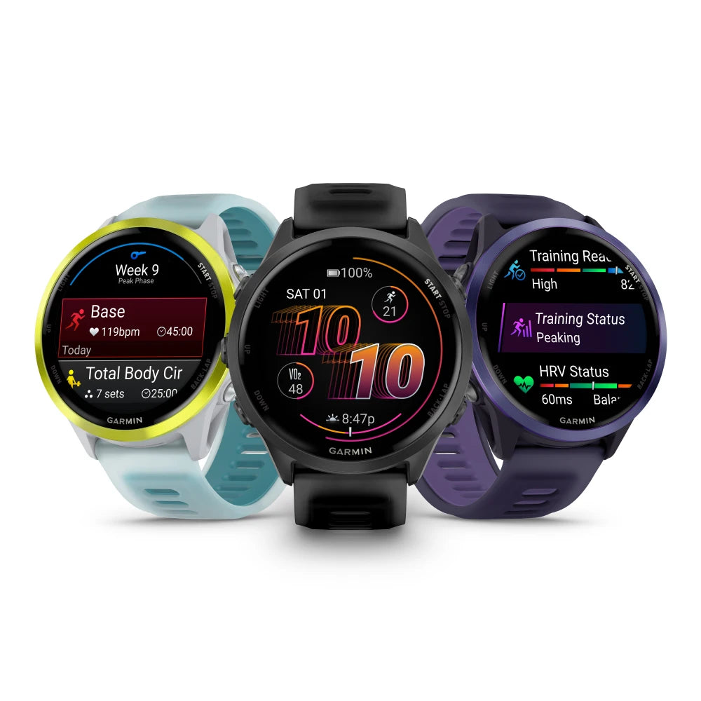 Garmin Forerunner 570 42 mm Slate Gray – rear sensor detail