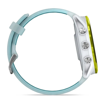 Garmin Forerunner 570 47 mm Amp Yellow – flat lay of full watch