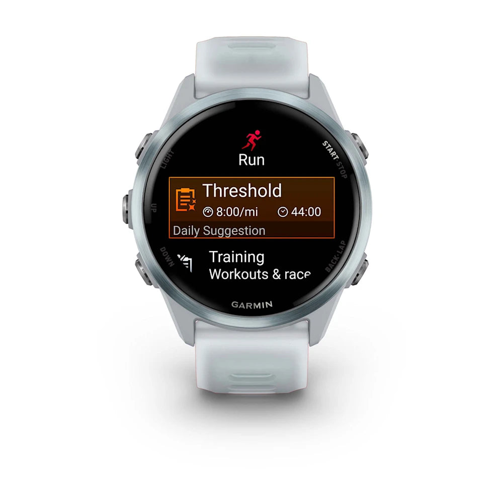 Garmin Forerunner 570 Cloud Blue 42 mm – strap/buckle close-up