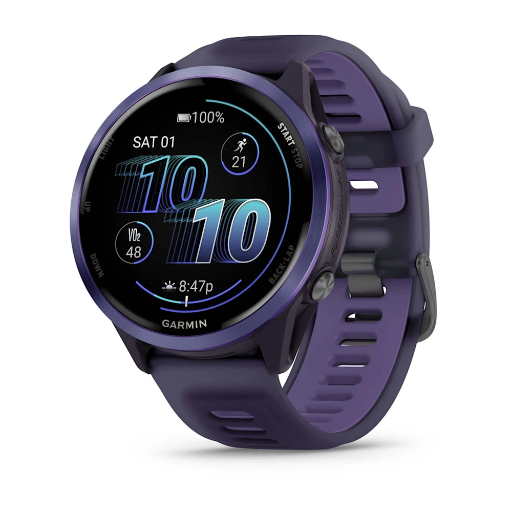 Garmin Forerunner 570 47 mm Indigo – rear sensor close-up