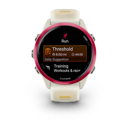 Garmin Forerunner 570 Raspberry 42 mm – hero on light band