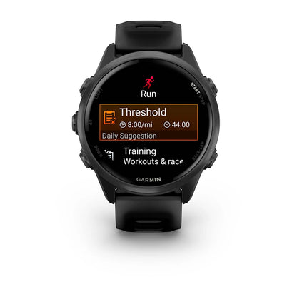 Garmin Forerunner 570 42 mm Slate Gray – button and bezel close-up