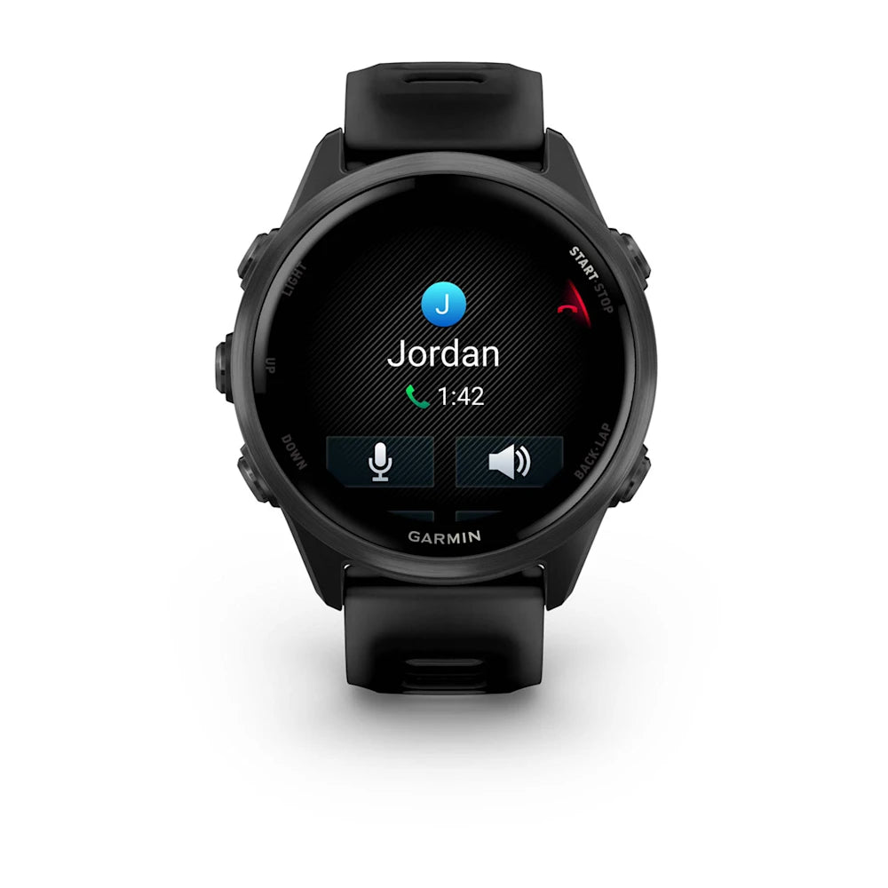 Garmin Forerunner 570 42 mm Slate Gray – straight-on dial view