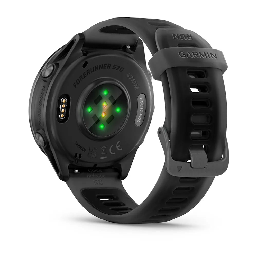 Garmin Forerunner 570 47 mm Slate Gray – side profile view