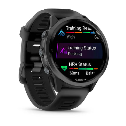Garmin Forerunner 570 47 mm Slate Gray – front hero on black band