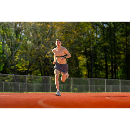 Garmin Forerunner 970 lifestyle – outdoor interval session close-up