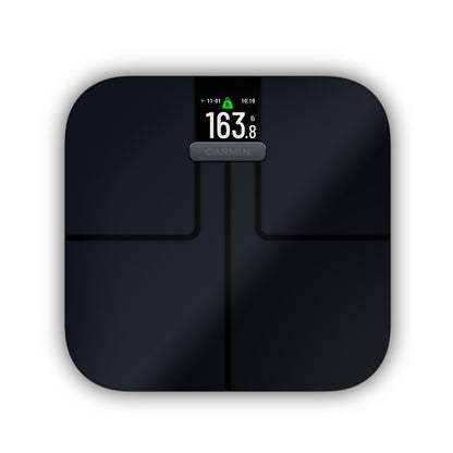 Garmin Index S2 Smart Scale in black with digital display