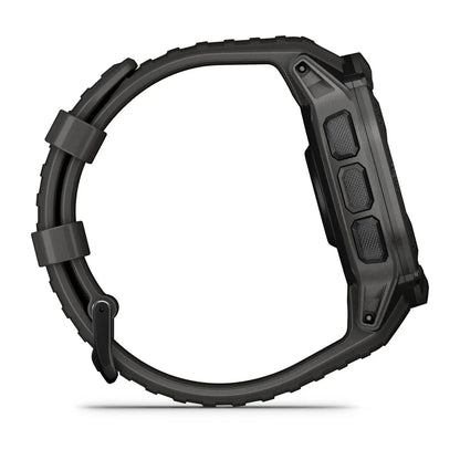 Garmin Instinct 2X Solar Graphite – straight-on dial with solar ring