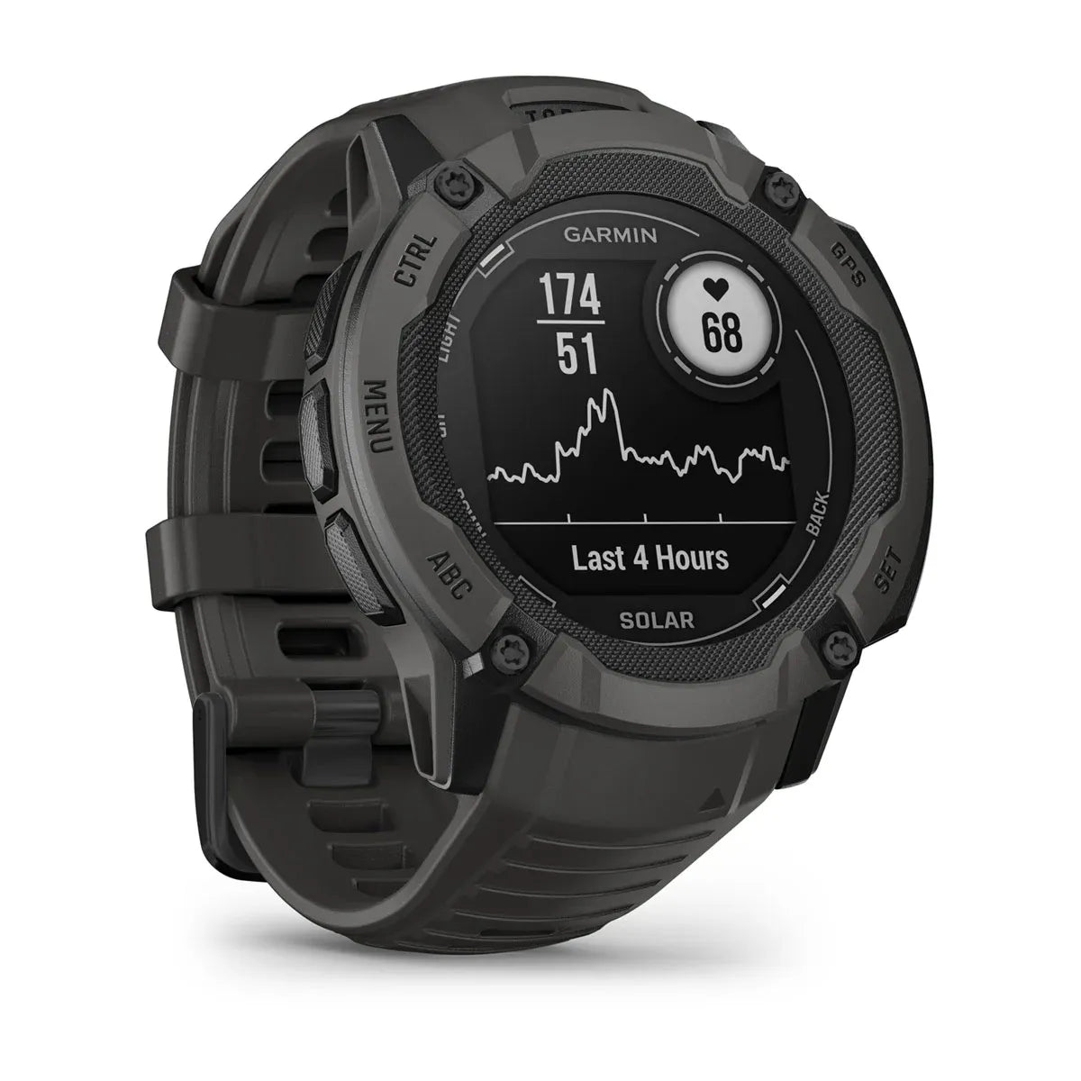 Garmin Instinct 2X Solar Graphite – buckle and strap hardware detail