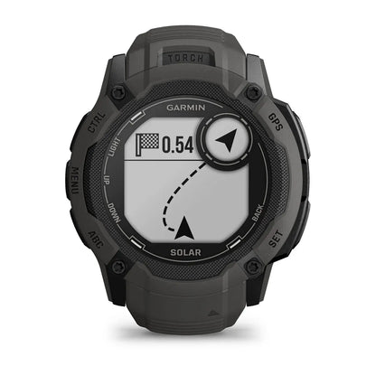 Garmin Instinct 2X Solar Graphite – side buttons and bezel macro