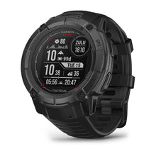 Garmin Instinct 2X Solar Tactical Black – rear sensor and charger close‑up