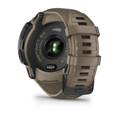 Garmin Instinct 2X Solar Tactical Coyote Tan – front hero on tan strap