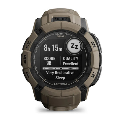 Garmin Instinct 2X Solar Tactical Coyote Tan – bezel/button macro