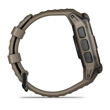 Garmin Instinct 2X Solar Tactical Coyote Tan – side buttons macro