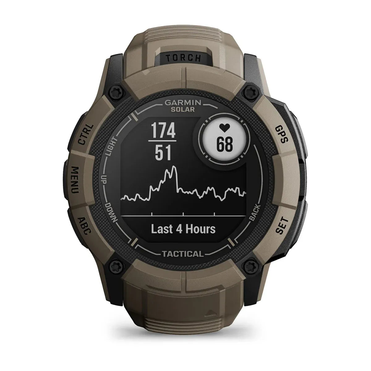 Garmin Instinct 2X Solar Tactical Coyote Tan – rear case engraving