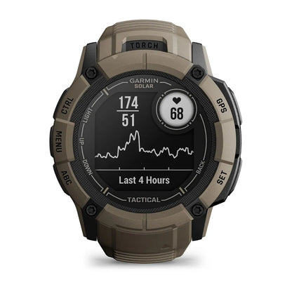 Garmin Instinct 2X Solar Tactical Coyote Tan – rear case engraving
