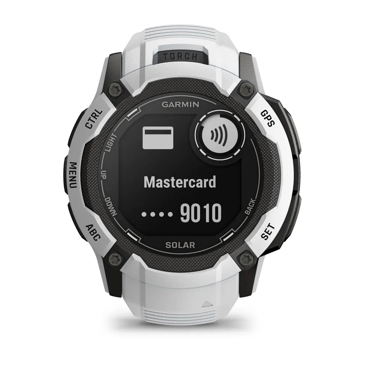 Garmin Instinct 2X Solar Whitestone – side profile of light gray case