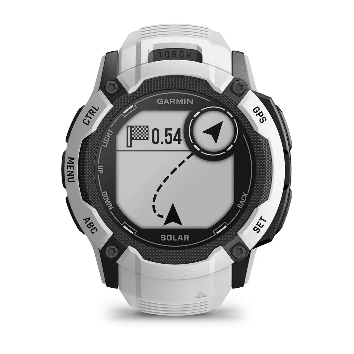 Garmin Instinct 2X Solar Whitestone – buttons and bezel macro