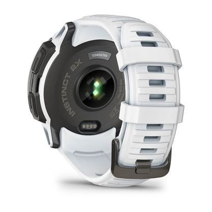 Garmin Instinct 2X Solar Whitestone – strap and buckle hardware detail