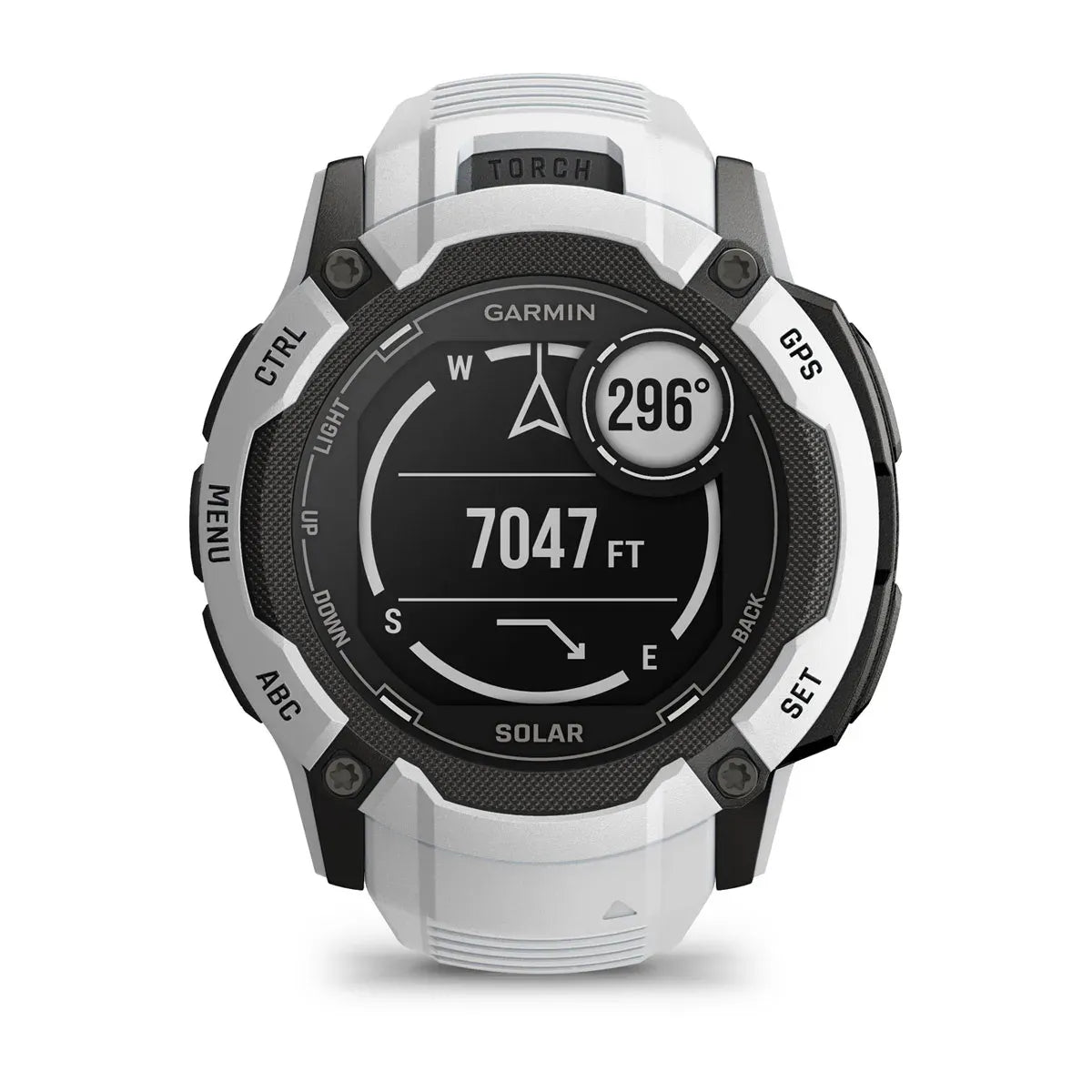 Garmin Instinct 2X Solar Whitestone – strap texture close-up