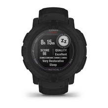 Garmin Instinct 2 Solar Tactical Edition displaying sleep data with a score of 96 and quality marked as excellent.
