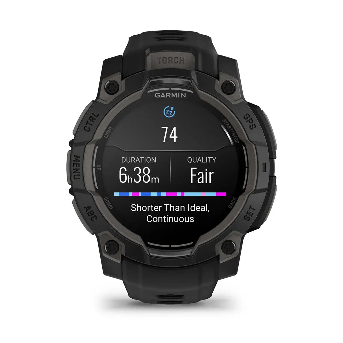 Garmin Instinct 3 AMOLED Black 45 mm – clasp and keeper hardware detail