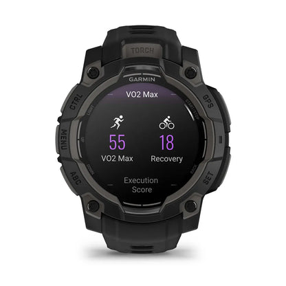 Garmin Instinct 3 AMOLED Black 45 mm – rear sensor and charging ring detail