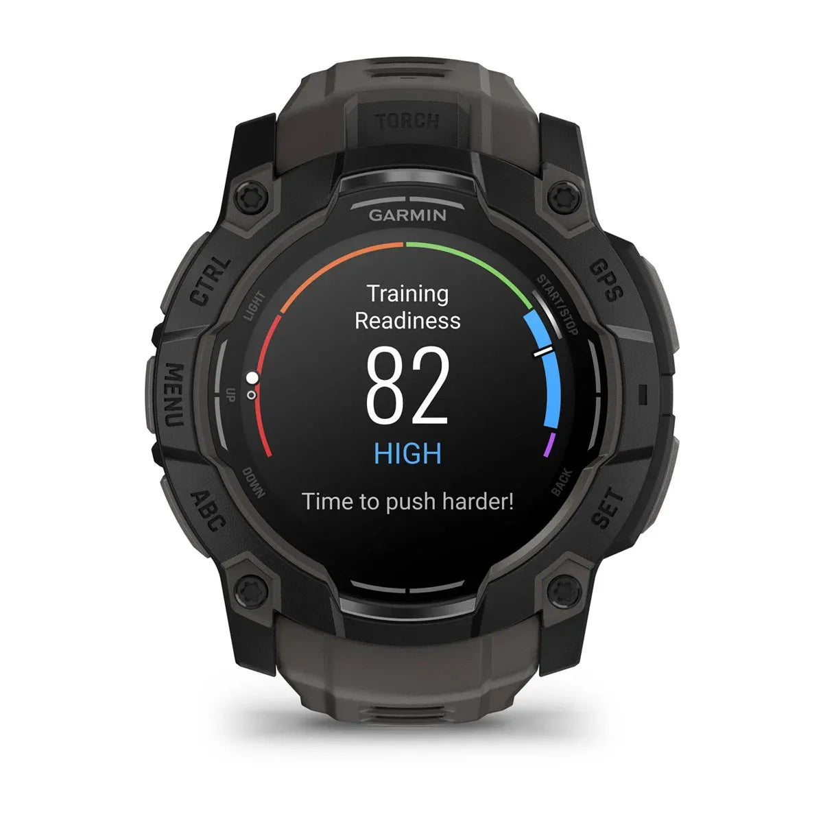 Garmin Instinct 3 AMOLED Black 50 mm – straight‑on hero image