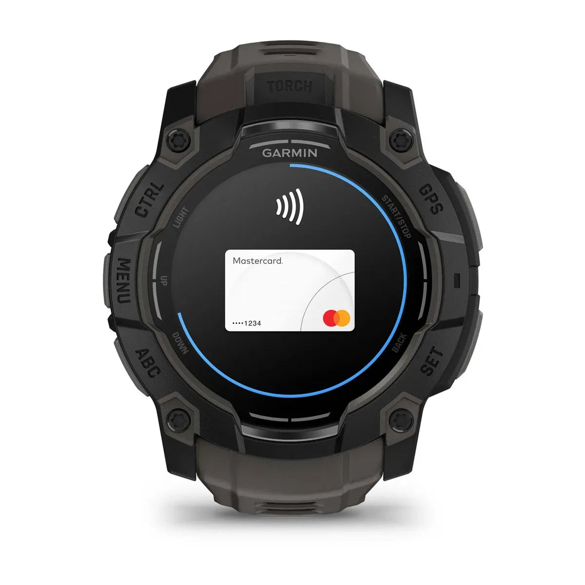 Garmin Instinct 3 AMOLED Black 50 mm – three‑quarter front angle (view 1)