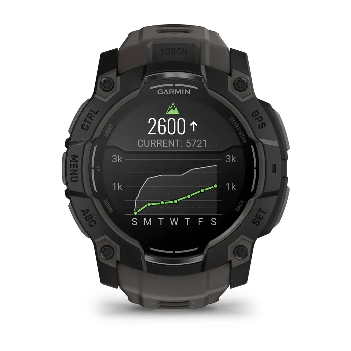 Garmin Instinct 3 AMOLED Black 50 mm – rear case engraving close‑up (view 7)