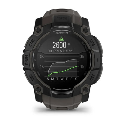 Garmin Instinct 3 AMOLED Black 50 mm – rear case engraving close‑up (view 7)