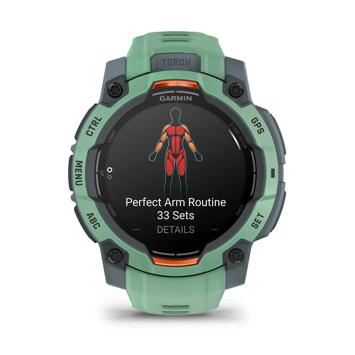 Garmin Instinct 3 AMOLED Neo Tropic 45 mm – marketing hero on light background