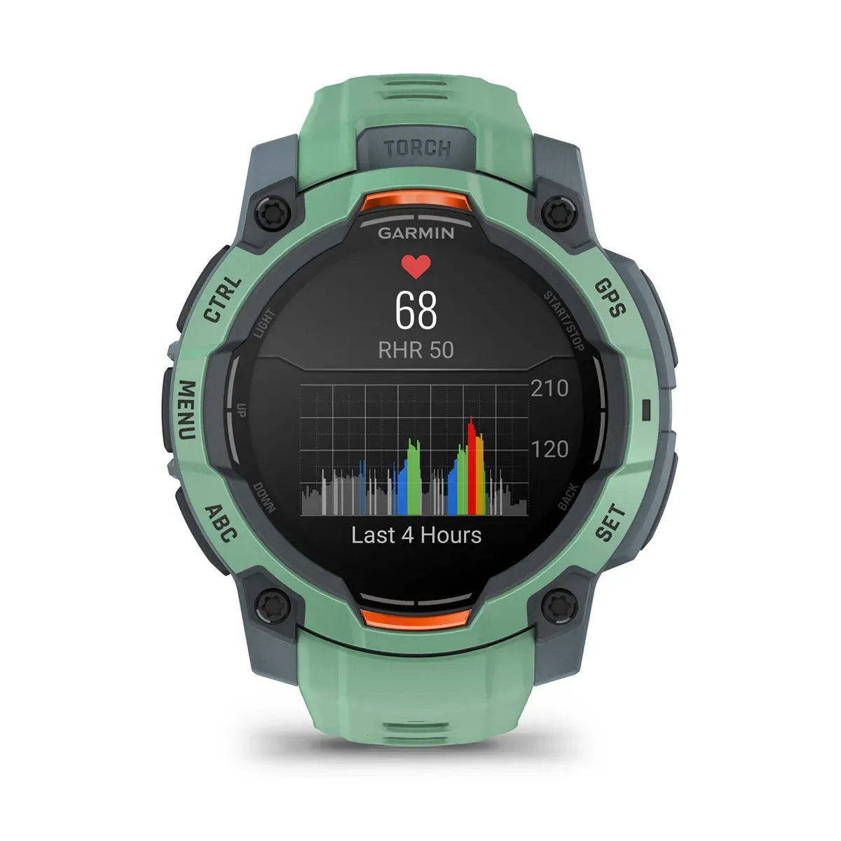 Garmin Instinct 3 AMOLED Neo Tropic 45 mm – buckle and strap end detail
