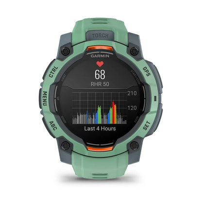 Garmin Instinct 3 AMOLED Neo Tropic 45 mm – buckle and strap end detail