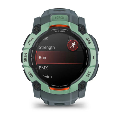 Garmin Instinct 3 AMOLED Neo Tropic Twilight Band 50 mm – widgets screen close‑up (view 14)