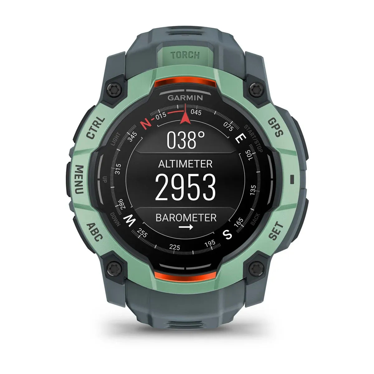 Garmin Instinct 3 AMOLED Neo Tropic Twilight Band 50 mm – marketing hero on white (view 8)