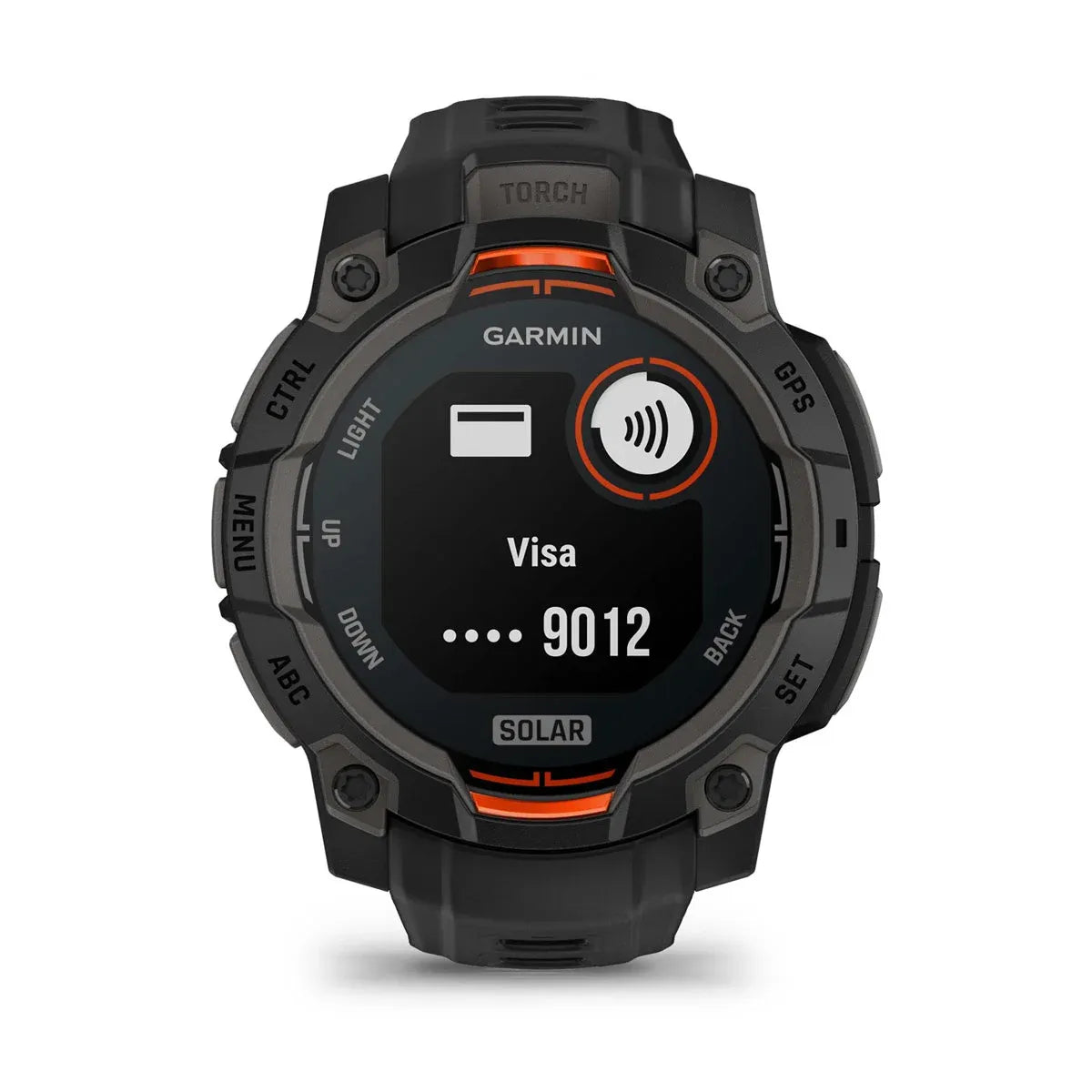Garmin Instinct 3 Solar Black 45 mm – three‑quarter hero angle (view 3)