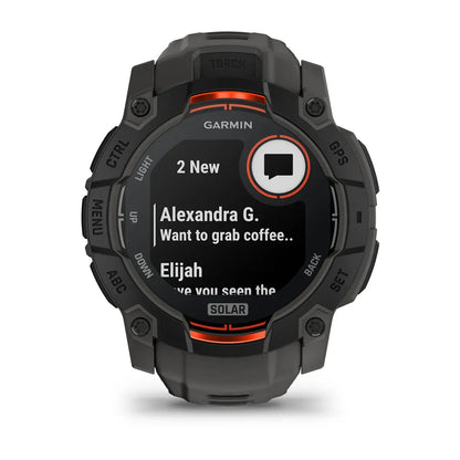 Garmin Instinct 3 Solar Black Charcoal Band 50 mm – strap end detail (view 32)