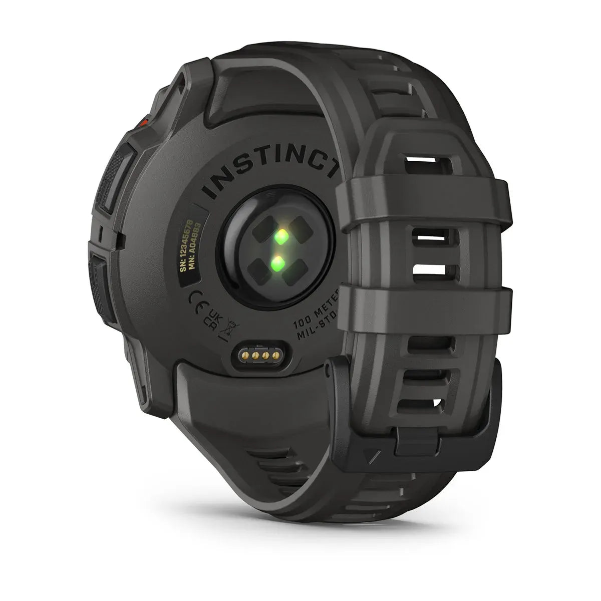 Garmin Instinct 3 Solar Black Charcoal Band 50 mm – rear case engraving (view 17)