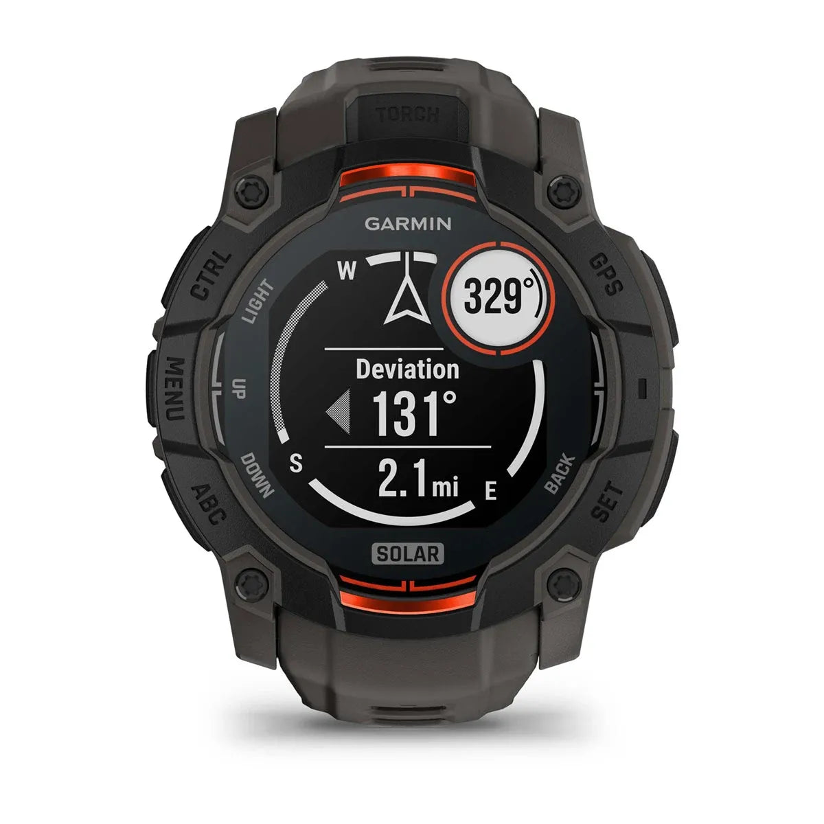 Garmin Instinct 3 Solar Black Charcoal Band 50 mm – full product hero (view 31)