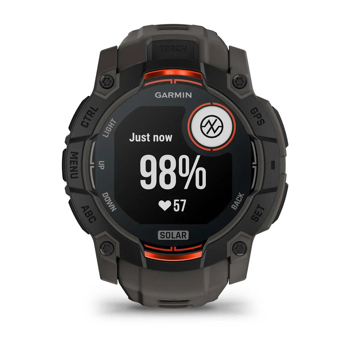Garmin Instinct 3 Solar Black Charcoal Band 50 mm – buckle close‑up (view 7)