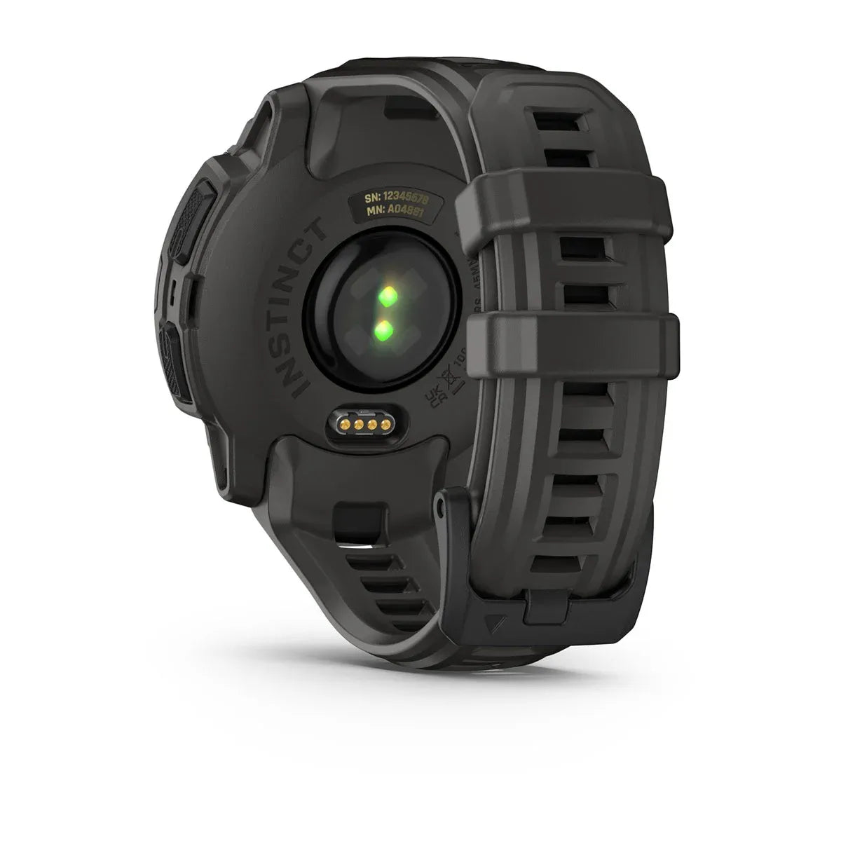 Garmin Instinct E Black Charcoal Band 45 mm – three‑quarter front (view 2)