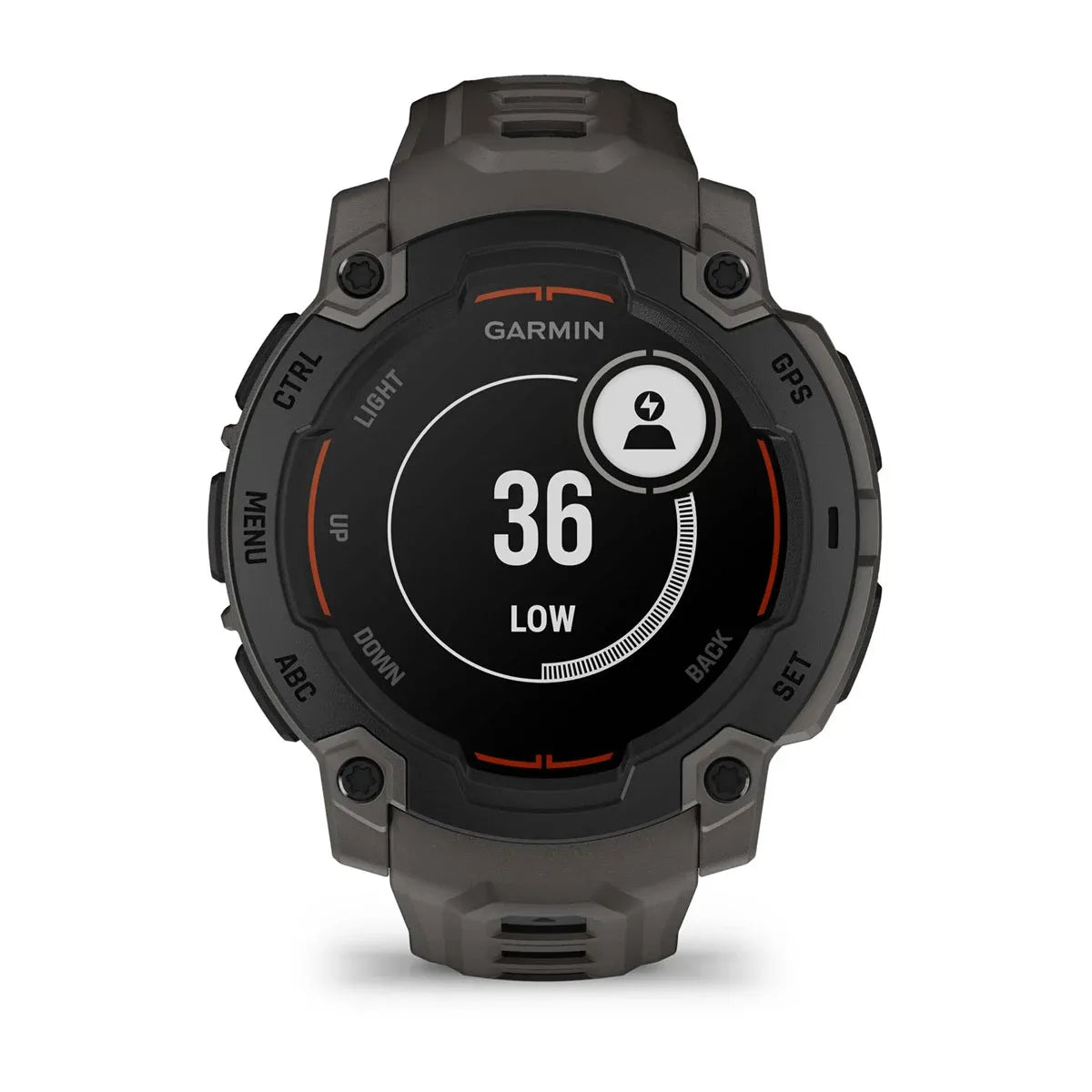 Garmin Instinct E Black Charcoal Band 45 mm – bezel macro (view 3)