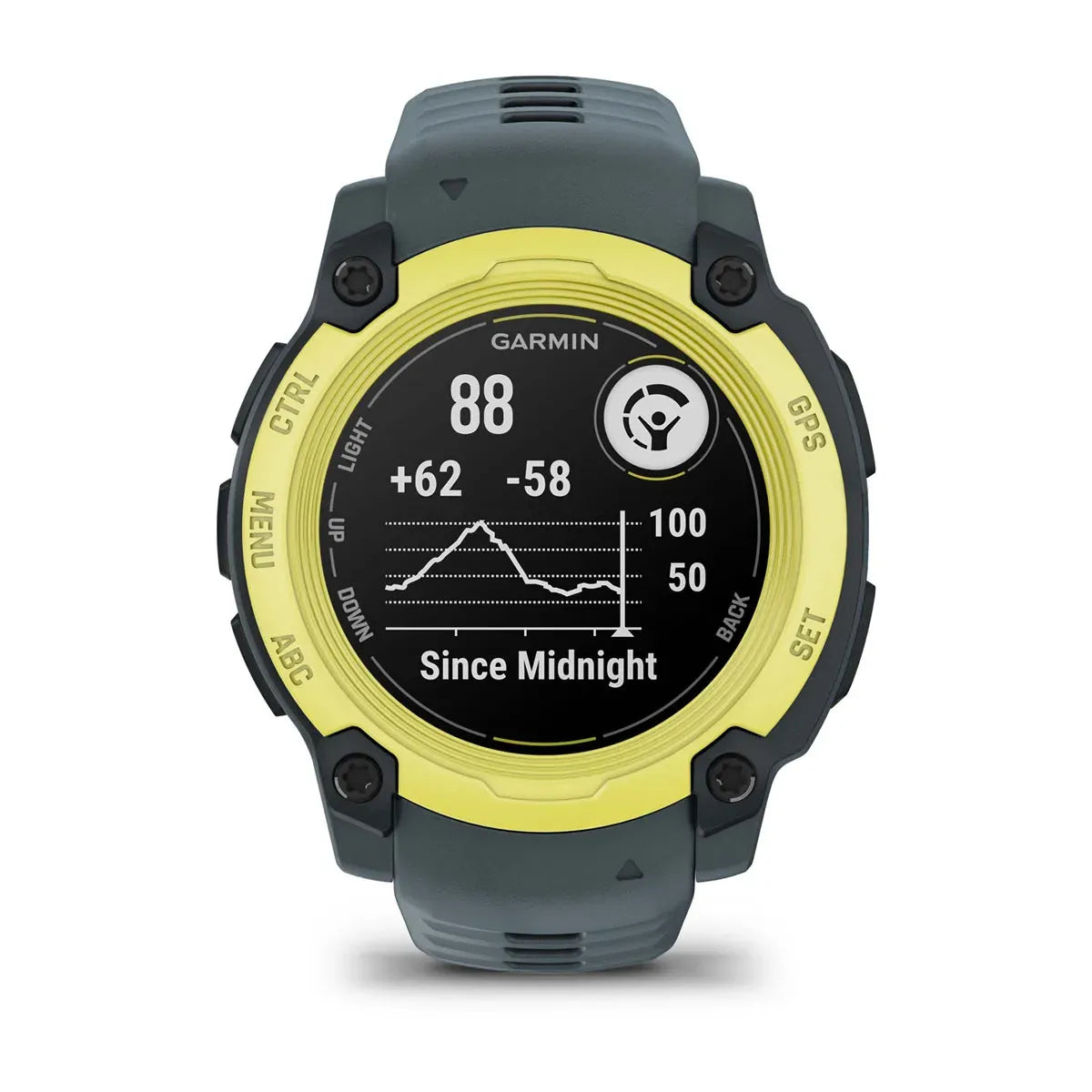 Garmin Instinct E Electric Lime 40 mm – three‑quarter front (view 2)