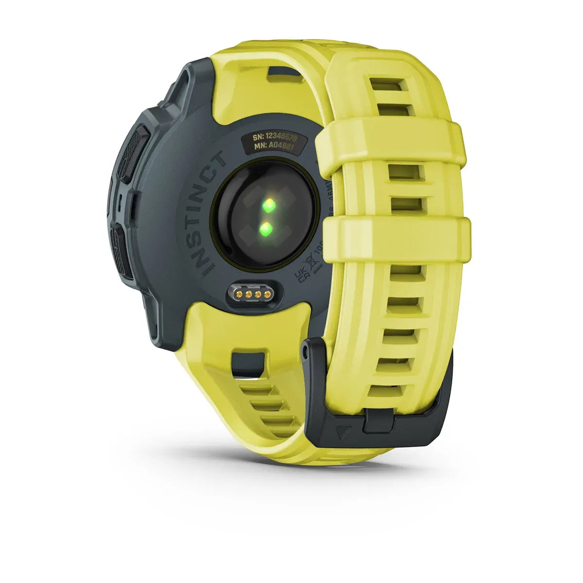 Garmin Instinct E Electric Lime 45 mm – three‑quarter front (view 2)