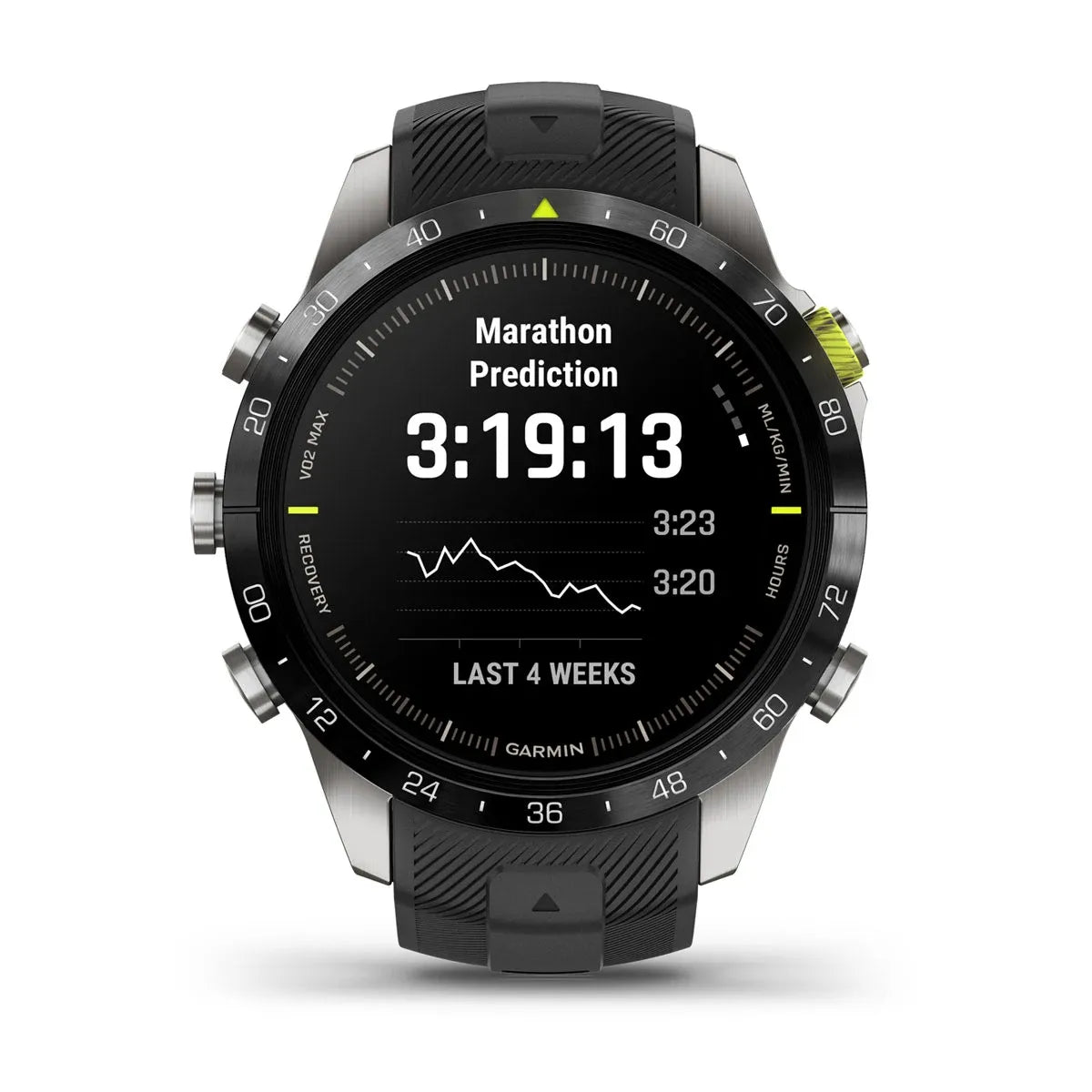Garmin MARQ Athlete Gen 2 – front display hero on rubber strap