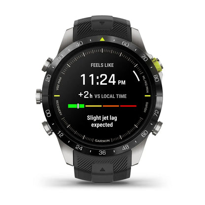 Garmin MARQ Athlete Gen 2 – side profile of titanium/carbon case