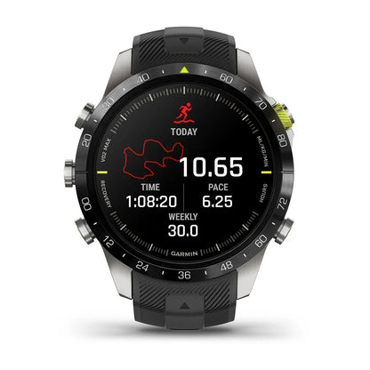 MARQ Athlete Gen 2 – angled face with performance metrics displayed