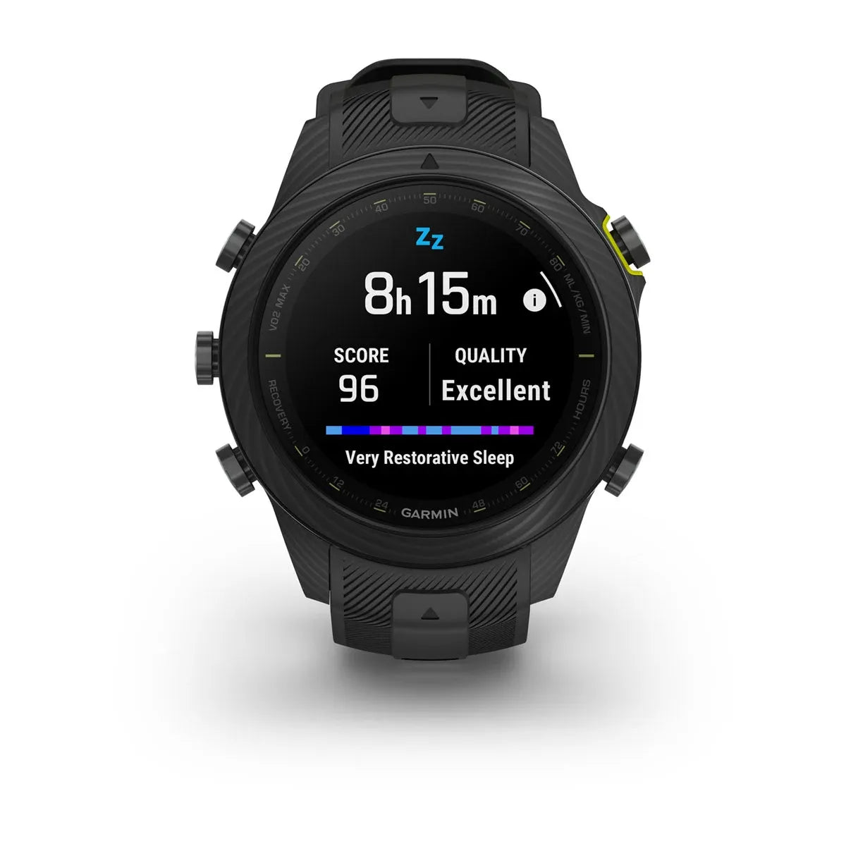 Garmin MARQ Athlete Gen 2 Carbon – front display with performance metrics