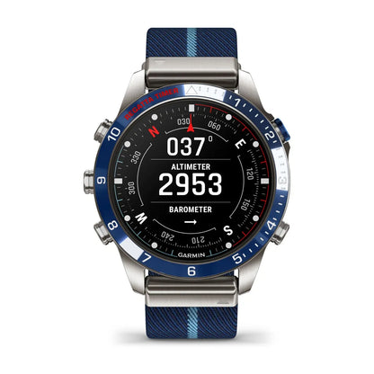 MARQ Captain Gen 2 – flat lay showing full nylon strap and bezel